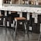 Flash Furniture 24" Black Metal Stool-Teak Poly Seat CH-31320-24-BK-PL2T-GG - alternate 9